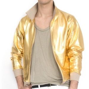 American Apparel Gold Lamé Bomber Unisex